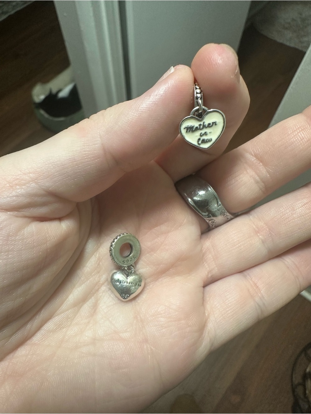 Set of 2 retired Pandora mother in law/ daughter in law dangle charms